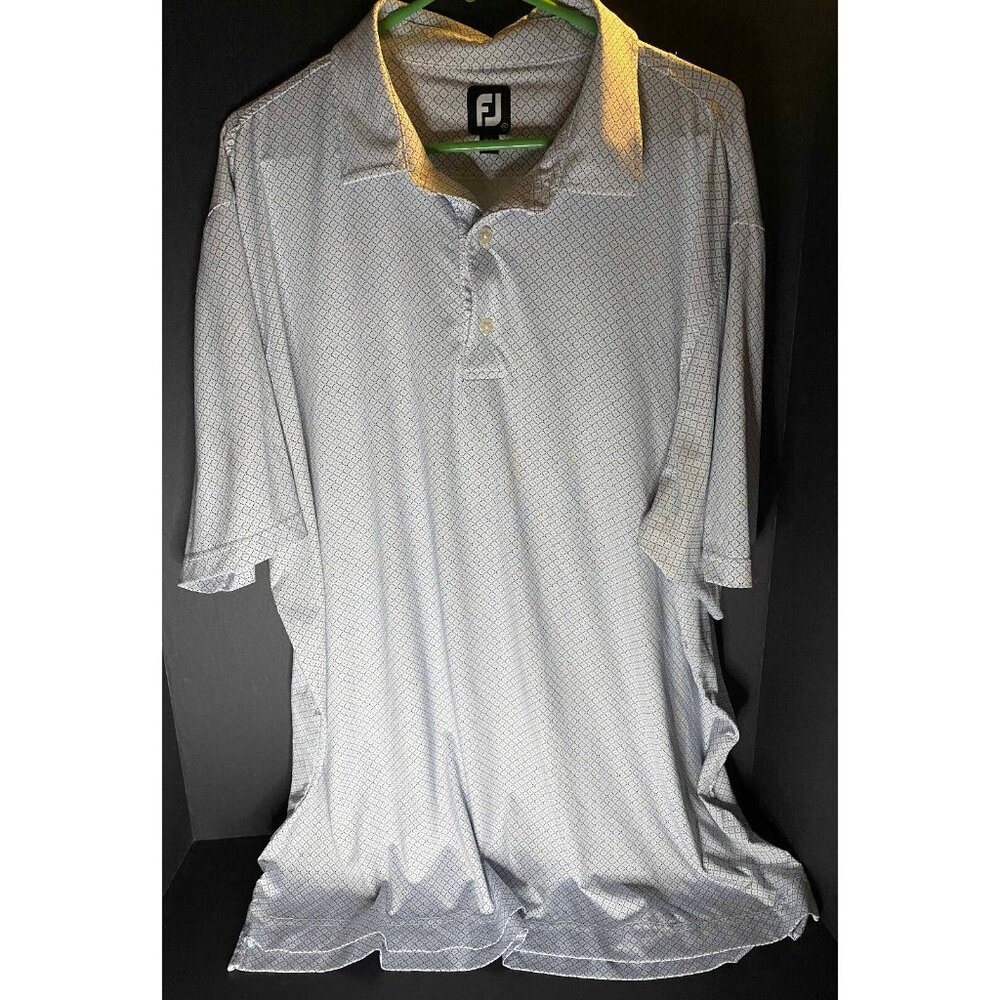 Footjoy Polo Mens 2XL Athletic Performance Golf Shirt Geometric